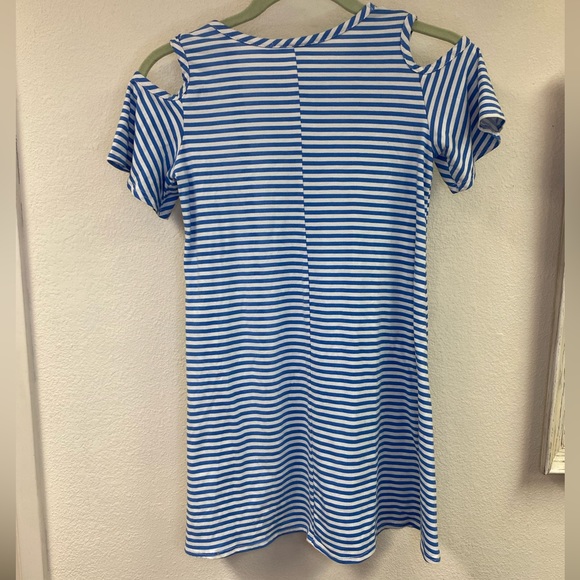 Girls Striped blue and white Btween dress - Picture 3 of 5